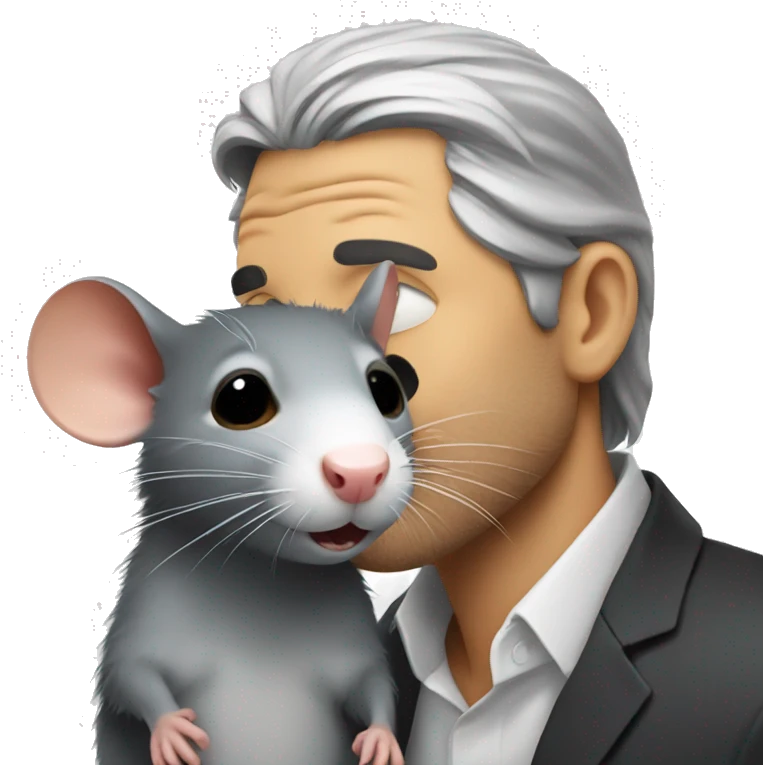 Rat with face of a man emoji