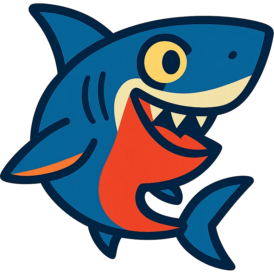 cartoon shark emoji