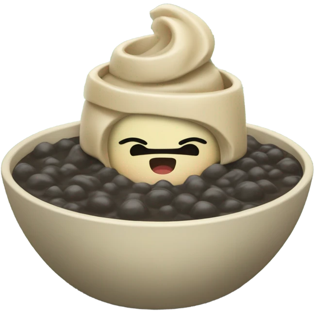 boba topping in a small bowl emoji