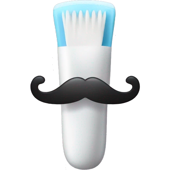 Toothbrush Style Mustache emoji