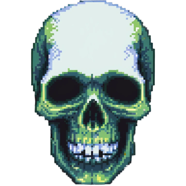 skull with skew teeth emoji