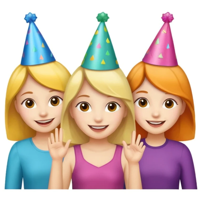 girls celebrating  emoji
