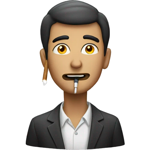 Guy smoking a cigarette  emoji