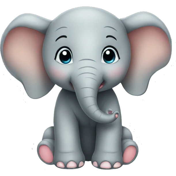 Cute baby elephant emoji