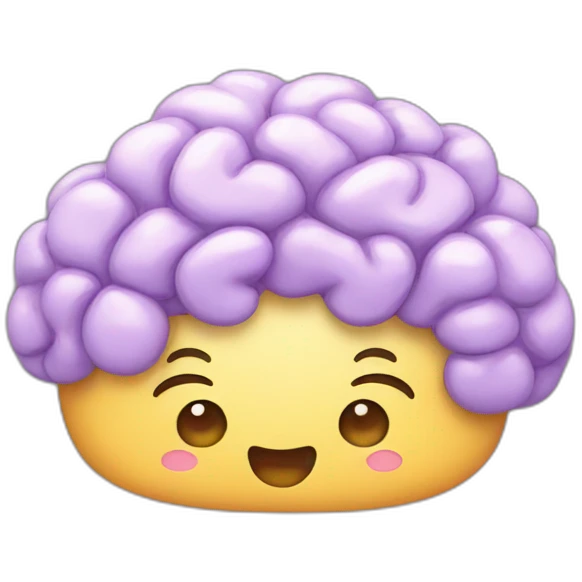 kawaii brain emoji