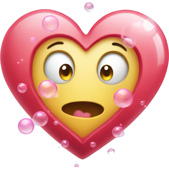 Heart with bubbles  emoji