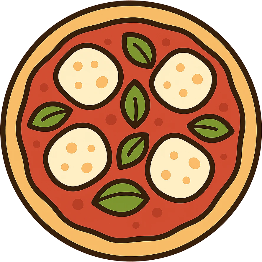 flat toon margherita pizza emoji