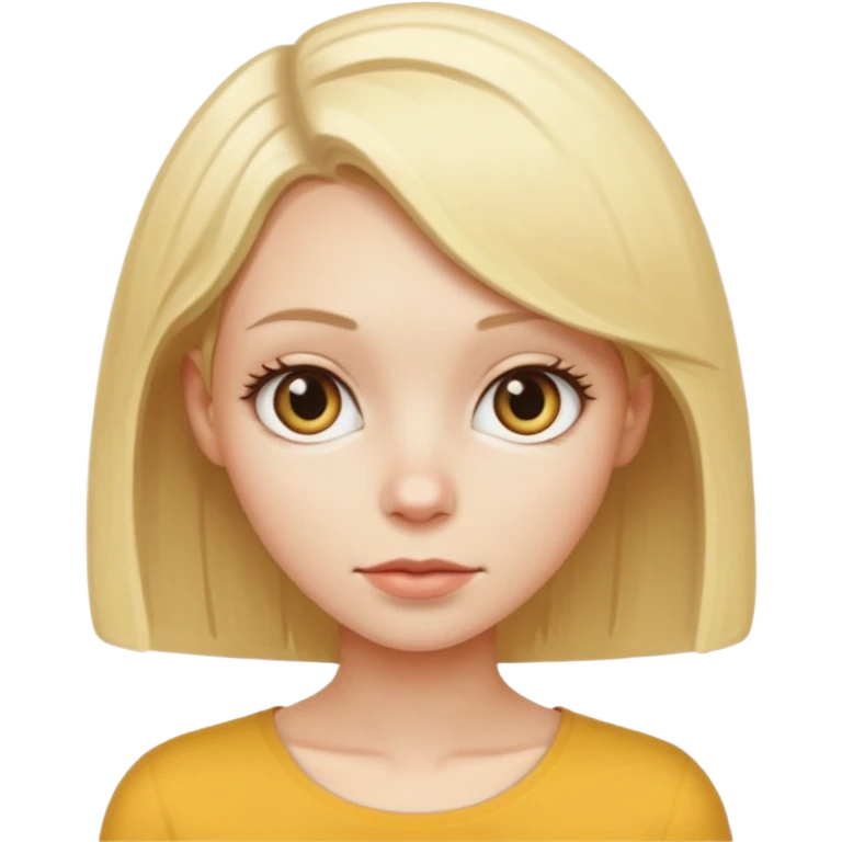 skinny white girl blonde bob emoji