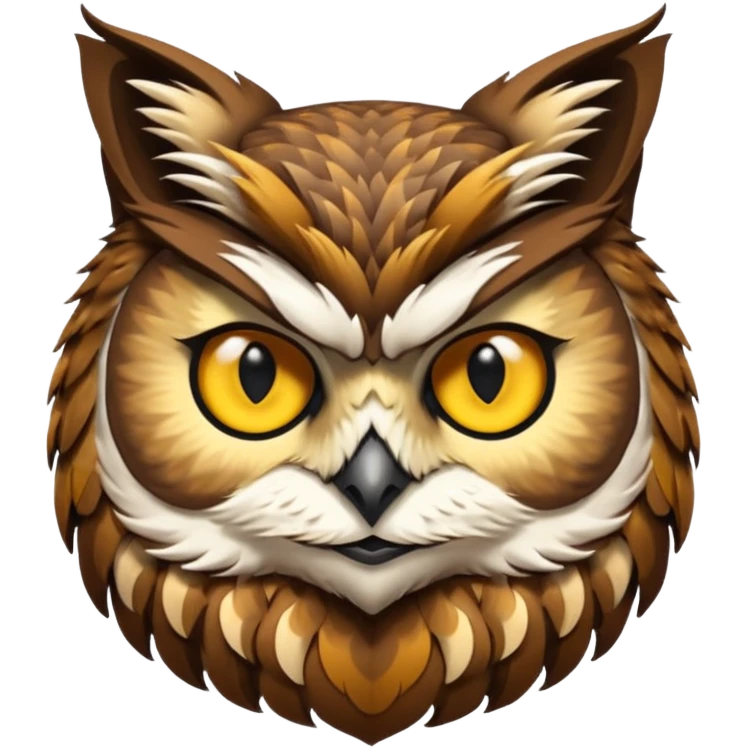 Owl with cat head emoji