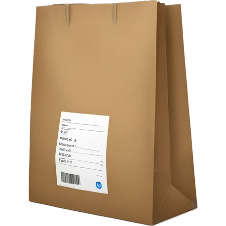 I need two shoping bags but its should be from brown paper emoji