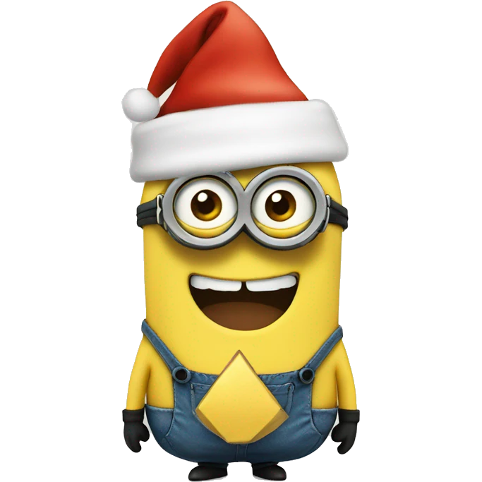 minion with christmas hat emoji
