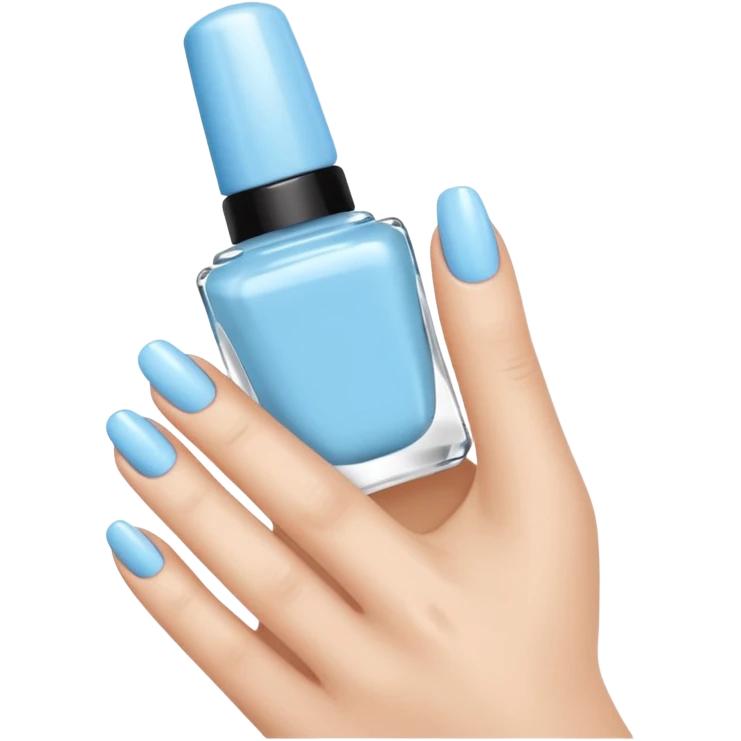 light blue nails emoji