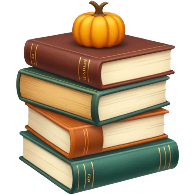 Autumn + books emoji