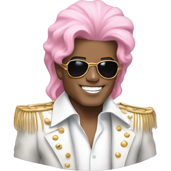 Michael Jackson with pink hair emoji