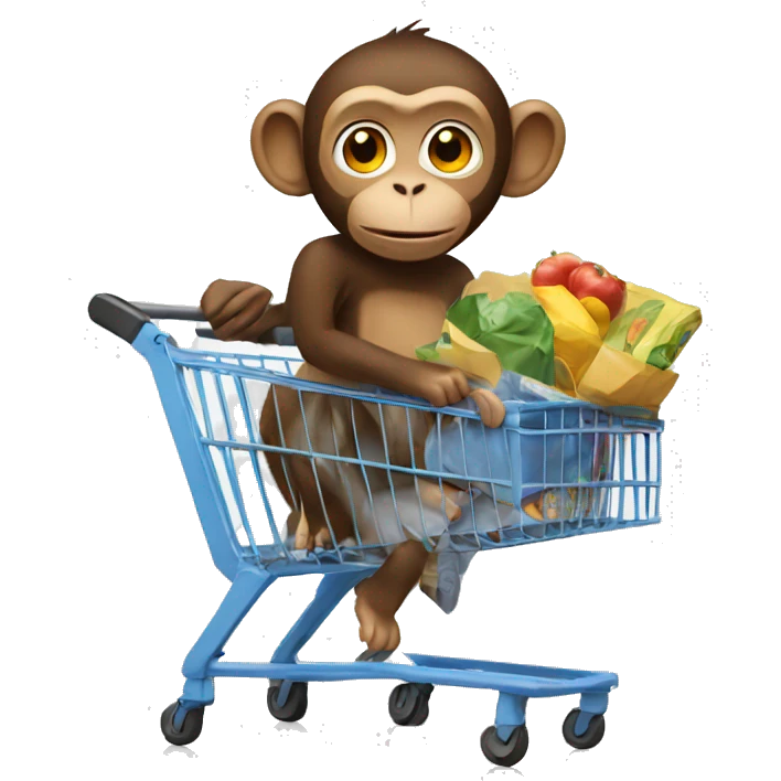 Monkey going shopping emoji