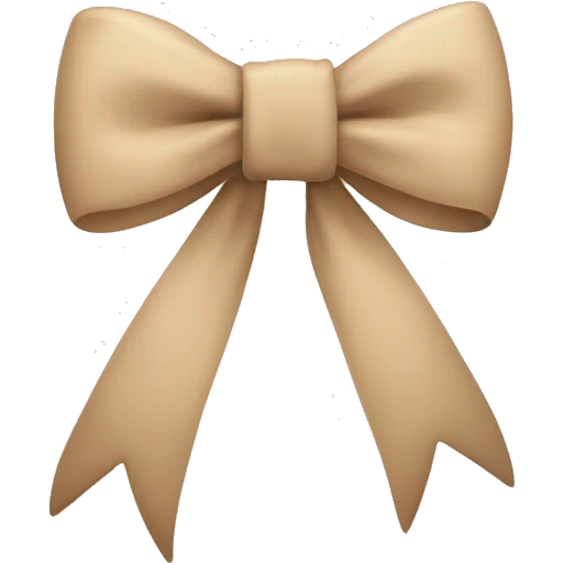 Beige bow emoji