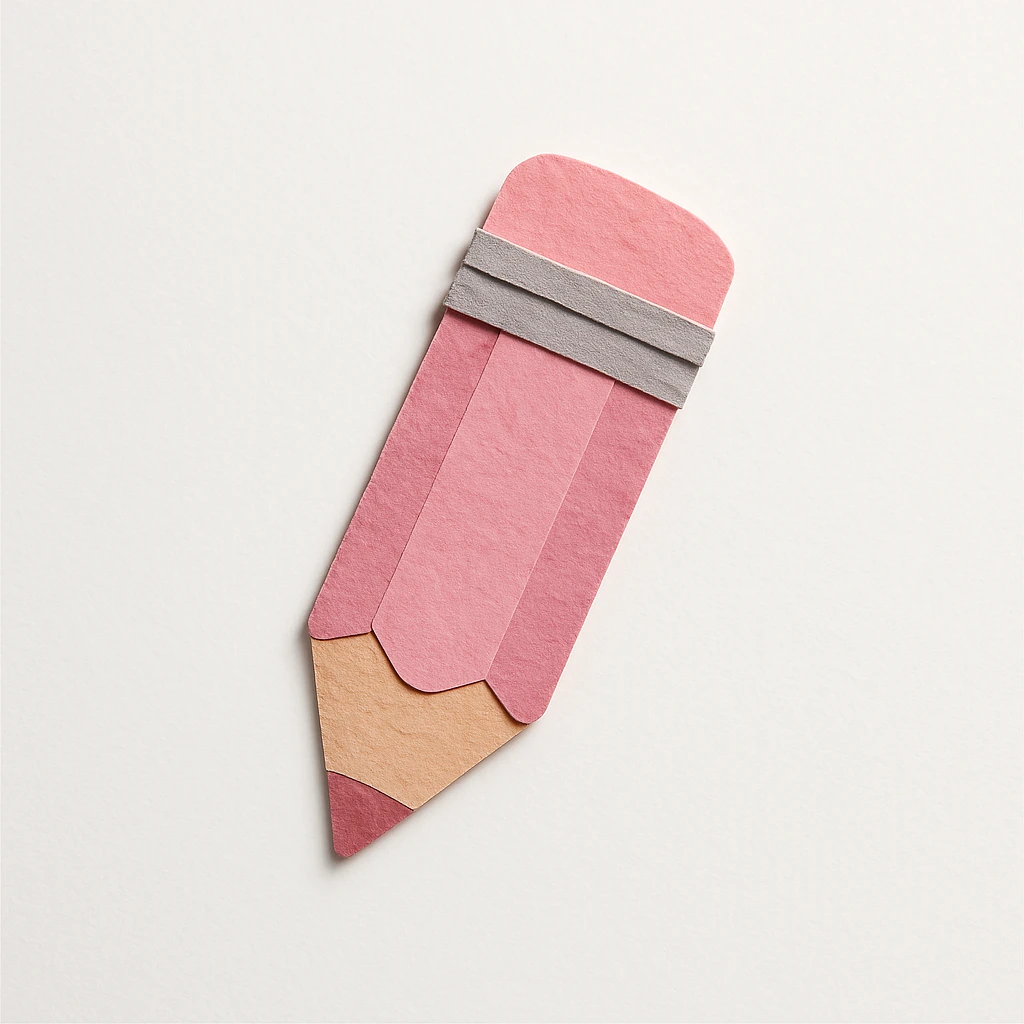 pink pencil emoji
