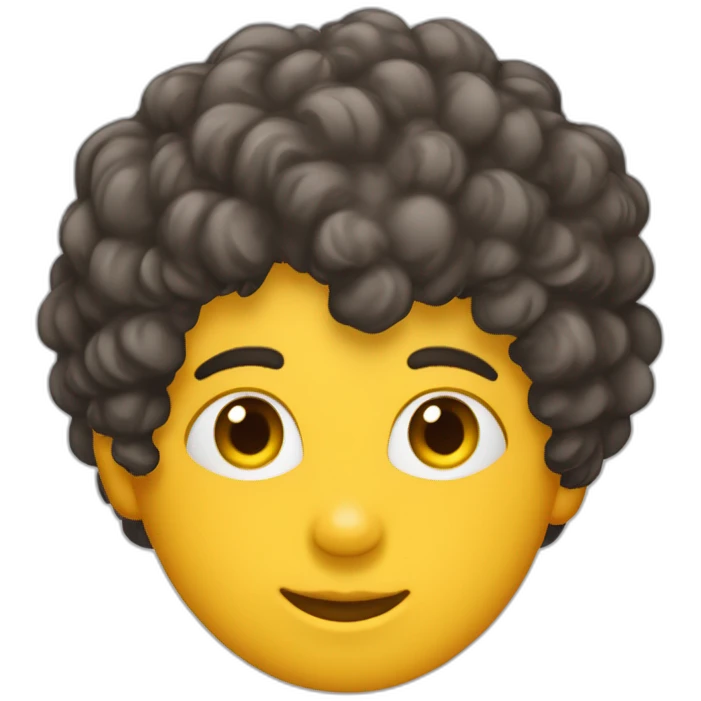 Garçon cheveux bouclés avec un taper oreilles percée emoji