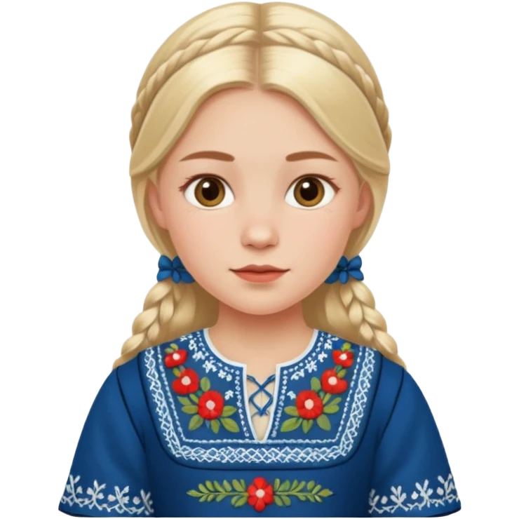 scandinavian girl with scandinavian clothes emoji