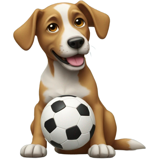 Dog and soccer emoji