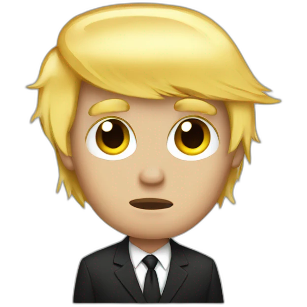 Donald Trump emo hair emoji