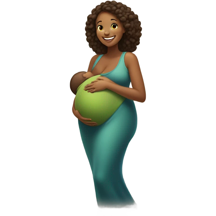 Pregnant with love emoji