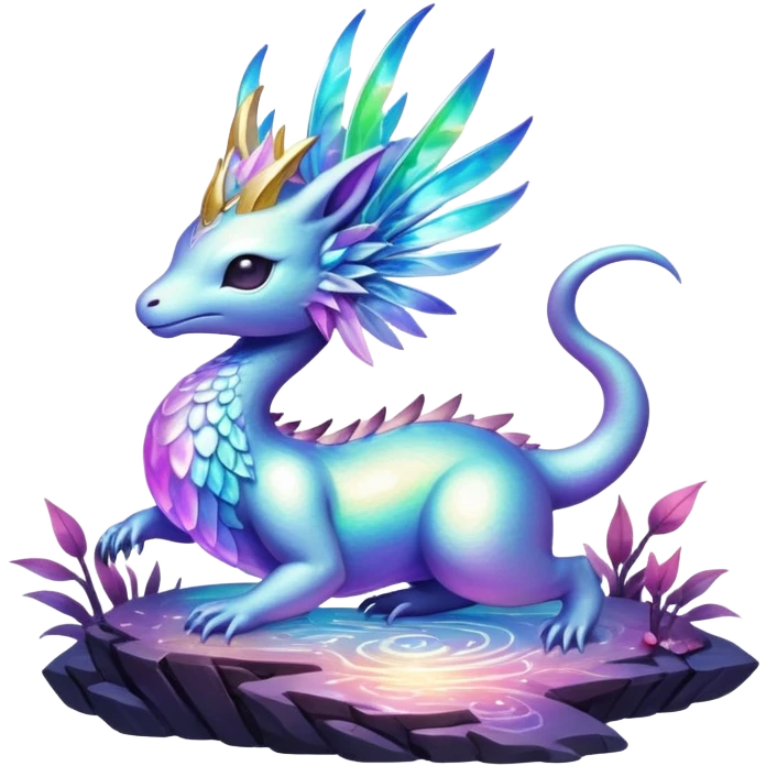 Epic divine complex detailed iridescent aesthetic-scenery-Fakémon-creature emoji