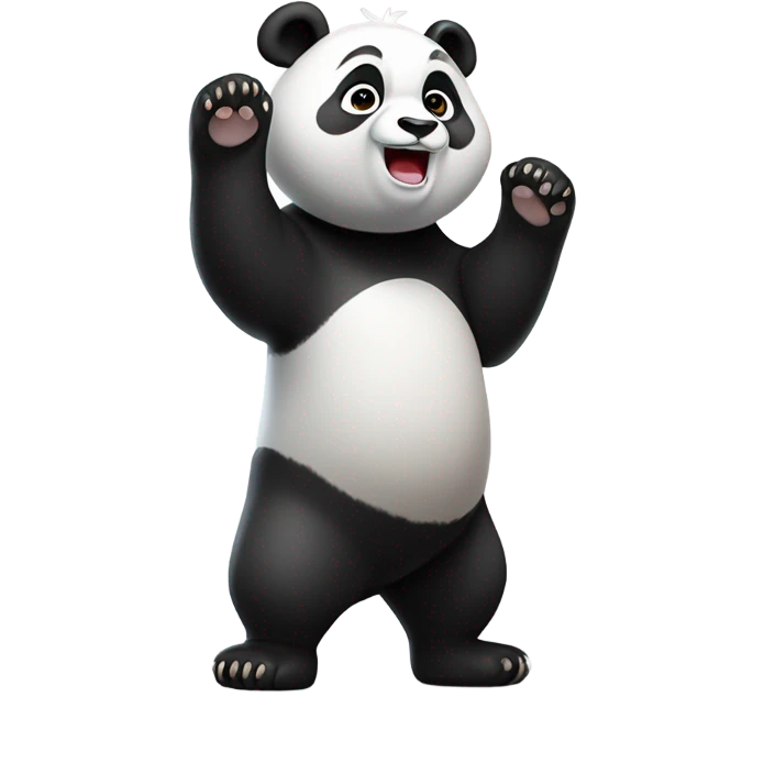 full body of a panda emoji