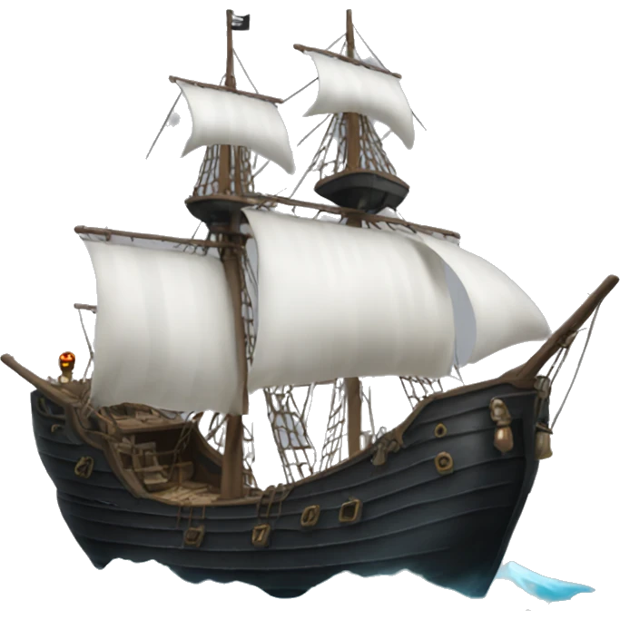 Black Pearl Ship emoji