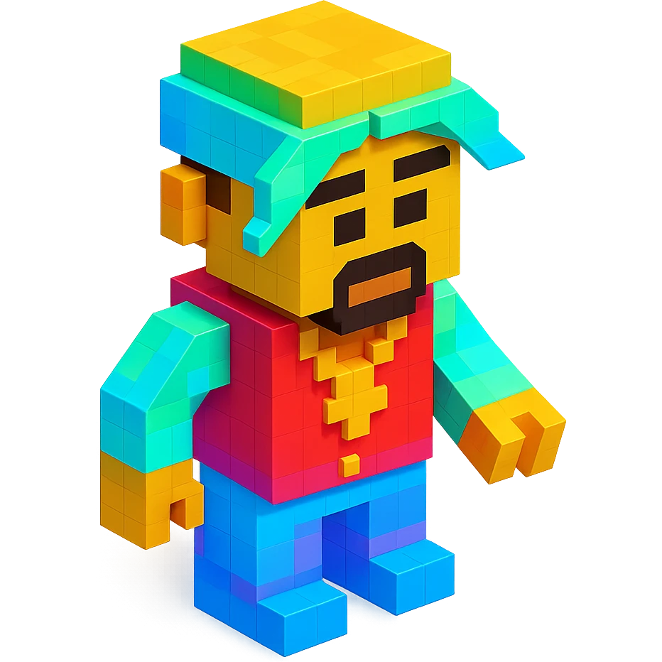Lego 2Pac with holographic effects emoji