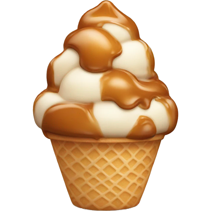 ice cream with caramel emoji