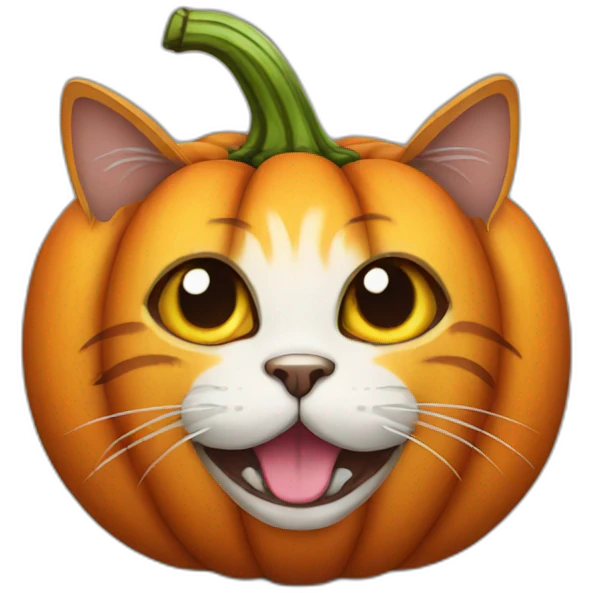 cat pumpkin emoji