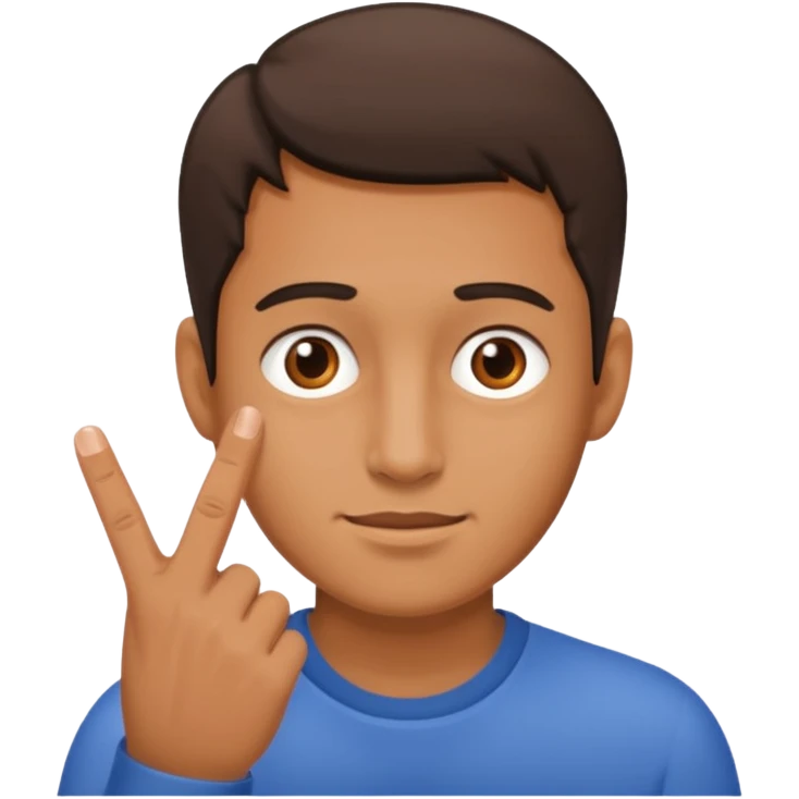 mano 1 dedo menos emoji