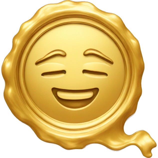 gold wax stamp emoji