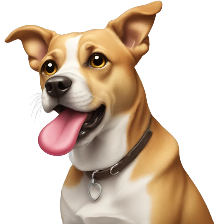 Dog blowing kiss emoji