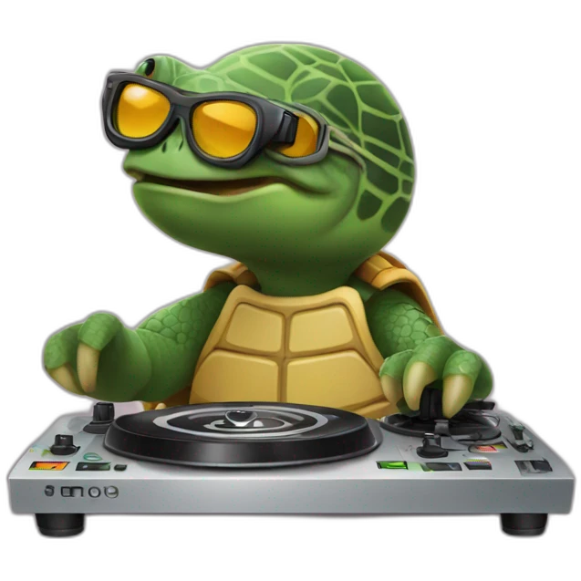 Dj turtle emoji