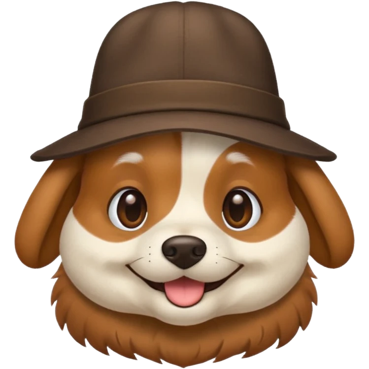 Dog wearing a hat emoji