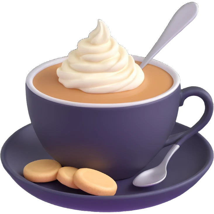 Raf coffee with cream and vanilla sugar emoji