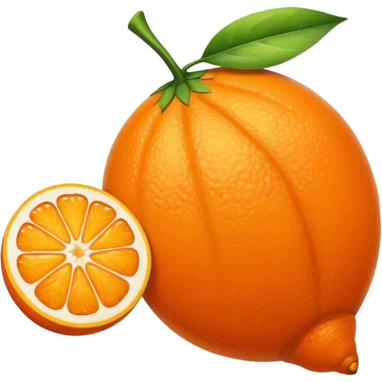orange round leave emoji