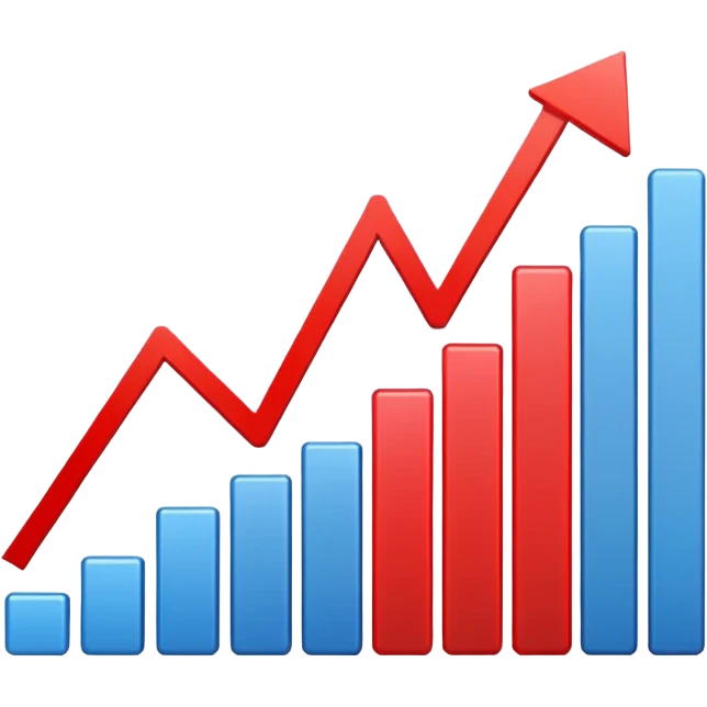 graph with line going down and the line being red emoji