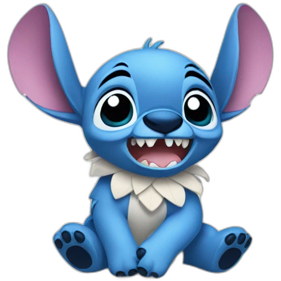 Stitch avec sa peluche emoji