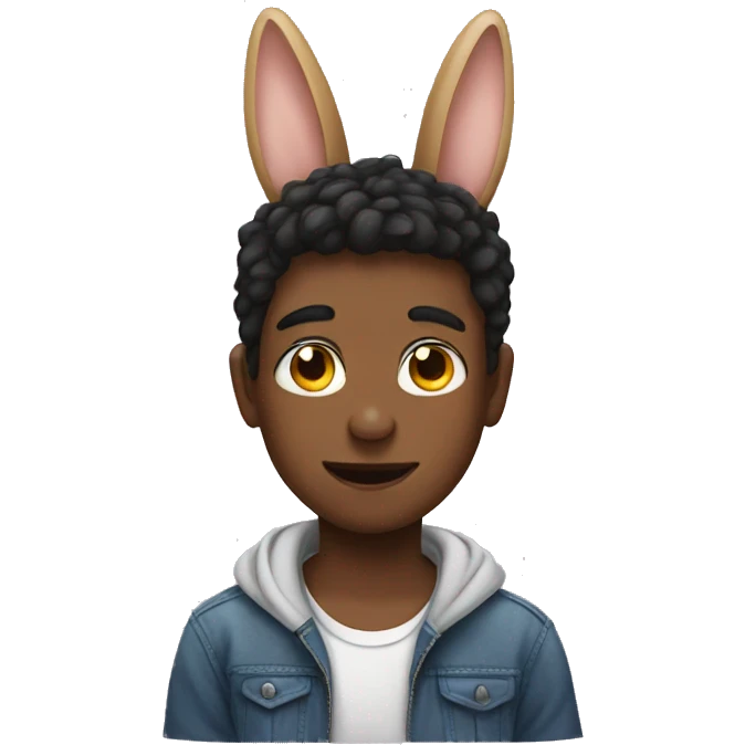 boy with rabbit ears  emoji