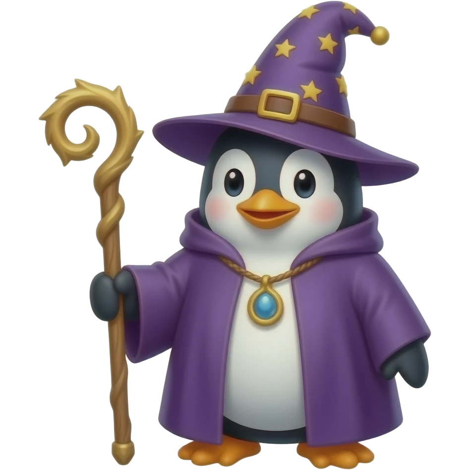 Penguin Wizard emoji