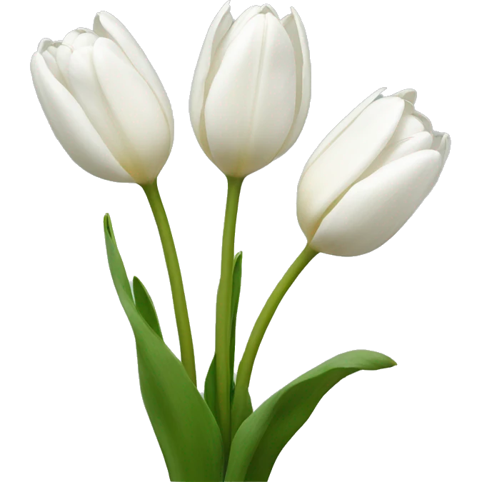 White tulips  emoji