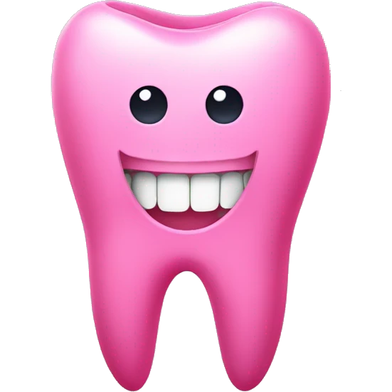 Pink tooth floss emoji