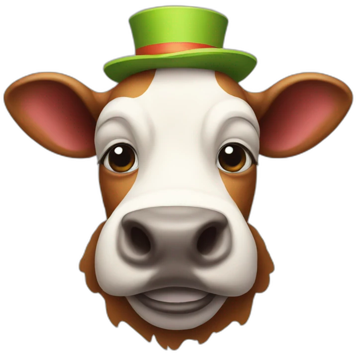 Cow clown emoji