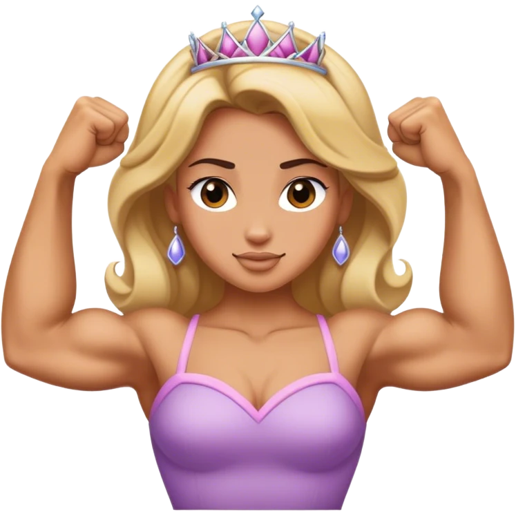 princess flexing bicep emoji