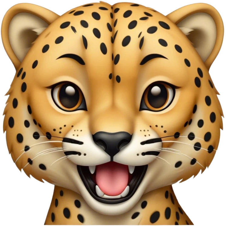 Cheetah open mouth  emoji