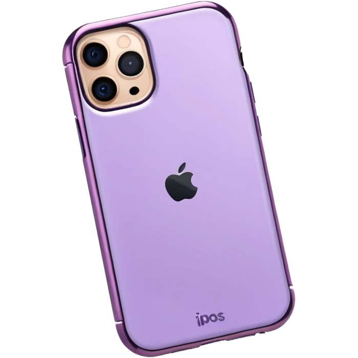 iPhone 14 pro in lilac case emoji