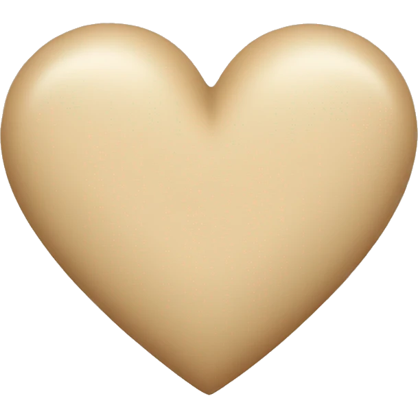 beige heart emoji